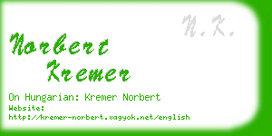 norbert kremer business card